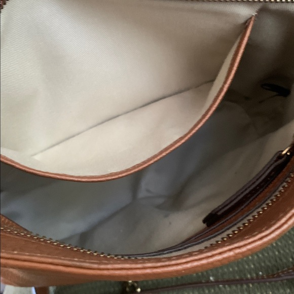 Nordstrom Women's Brown Leather Chain-Detail Crossbody Bag - Picture 7 of 12